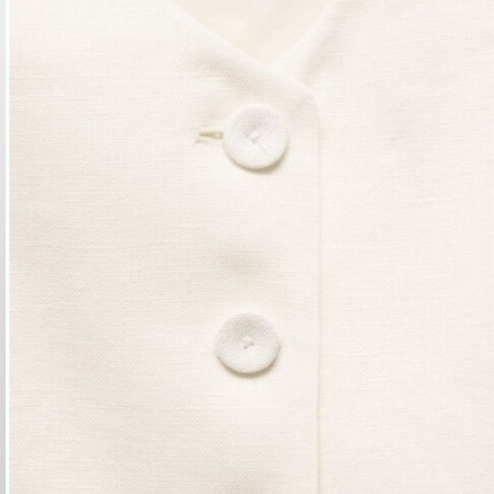 NWT Mango Linen Vest S - Picture 6 of 6
